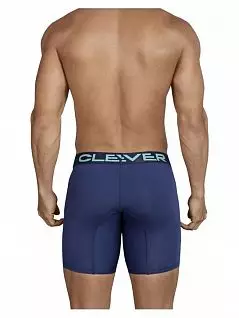 Облегающие боксеры на пришивной широкой резинке синего цвета Clever RT917408